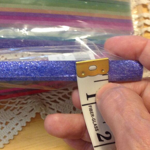 origami / quilling paper strips bundle, glitter colors - Picture 7 of 8